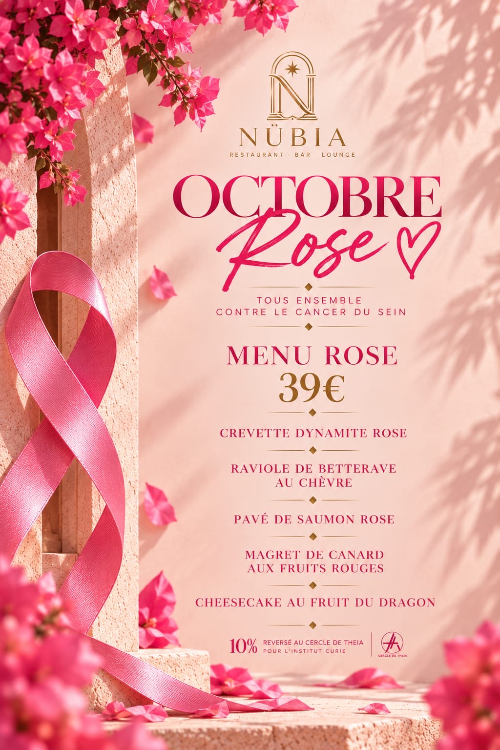 Menu Octobre Rose NÜBIA